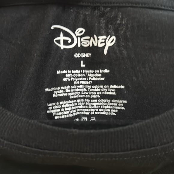 Disney Black Tee with Mickey Mouse in Yellow and Red - Picture 3 of 4